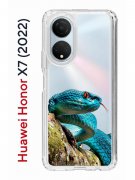 Чехол-накладка Huawei Honor X7 (2022) (638390) Kruche PRINT Змея