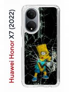 Чехол-накладка Huawei Honor X7 (2022) (638390) Kruche PRINT Барт Симпсон