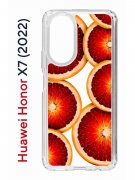 Чехол-накладка Huawei Honor X7 (2022) (638390) Kruche PRINT Orange