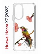 Чехол-накладка Huawei Honor X7 (2022) (638390) Kruche PRINT Колибри