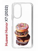 Чехол-накладка Huawei Honor X7 (2022) (638390) Kruche PRINT Donuts