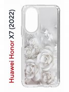 Чехол-накладка Huawei Honor X7 Kruche Print White roses