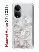 Чехол-накладка Huawei Honor X7 Kruche Print White roses