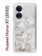 Чехол-накладка Huawei Honor X7 Kruche Print White roses