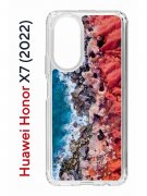 Чехол-накладка Huawei Honor X7 (2022) (638390) Kruche PRINT Морской берег
