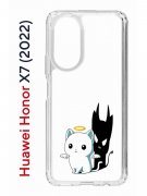 Чехол-накладка Huawei Honor X7 2022 Kruche Print Angel Demon