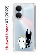 Чехол-накладка Huawei Honor X7 2022 Kruche Print Angel Demon