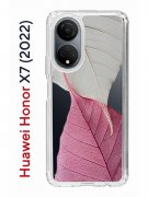 Чехол-накладка Huawei Honor X7 (2022) (638390) Kruche PRINT Pink and white