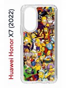 Чехол-накладка Huawei Honor X7 Kruche Print Симпсоны
