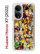 Чехол-накладка Huawei Honor X7 Kruche Print Симпсоны