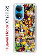 Чехол-накладка Huawei Honor X7 Kruche Print Симпсоны