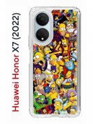 Чехол-накладка Huawei Honor X7 Kruche Print Симпсоны