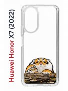 Чехол-накладка Huawei Honor X7 (2022) (638390) Kruche PRINT тигр первый снег
