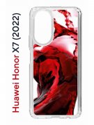 Чехол-накладка Huawei Honor X7 (2022) (638390) Kruche PRINT Вино