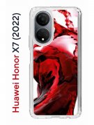 Чехол-накладка Huawei Honor X7 (2022) (638390) Kruche PRINT Вино