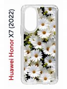 Чехол-накладка Huawei Honor X7 (2022) (638390) Kruche PRINT Ромашки
