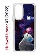 Чехол-накладка Huawei Honor X7 (2022) (638390) Kruche PRINT Мотылёк