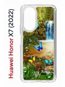Чехол-накладка Huawei Honor X7 (2022) (638390) Kruche PRINT Водопад