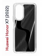 Чехол-накладка Huawei Honor X7 (2022) (638390) Kruche PRINT Line black