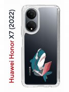 Чехол-накладка Huawei Honor X7 (2022) (638390) Kruche PRINT Акула