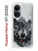 Чехол-накладка Huawei Honor X7 (2022) (638390) Kruche PRINT Волк