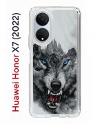 Чехол-накладка Huawei Honor X7 (2022) (638390) Kruche PRINT Волк