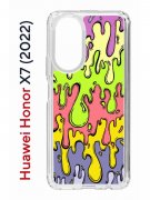 Чехол-накладка Huawei Honor X7 (2022) (638390) Kruche PRINT Абстракция Капли