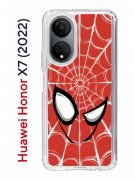 Чехол-накладка Huawei Honor X7 (2022) (638390) Kruche PRINT Человек-Паук красный