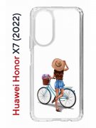 Чехол-накладка Huawei Honor X7 (2022) (638390) Kruche PRINT Велосипедная прогулка