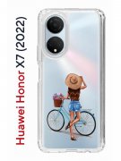 Чехол-накладка Huawei Honor X7 (2022) (638390) Kruche PRINT Велосипедная прогулка