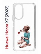 Чехол-накладка Huawei Honor X7 (2022) (638390) Kruche PRINT Рисуя любовь