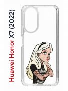 Чехол-накладка Huawei Honor X7 (2022) (638390) Kruche PRINT Tattoo Girl