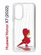 Чехол-накладка Huawei Honor X7 (2022) (638390) Kruche PRINT Девочка с зонтом