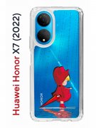 Чехол-накладка Huawei Honor X7 (2022) (638390) Kruche PRINT Девочка с зонтом