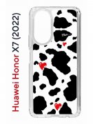 Чехол-накладка Huawei Honor X7 (2022) (638390) Kruche PRINT Корова