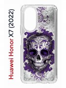 Чехол-накладка Huawei Honor X7 (2022) (638390) Kruche PRINT Sugar Skull