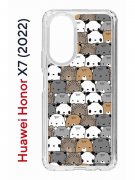 Чехол-накладка Huawei Honor X7 (2022) (638390) Kruche PRINT Медвежата