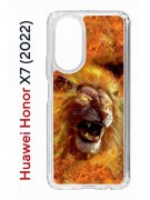 Чехол-накладка Huawei Honor X7 (2022) (638390) Kruche PRINT Лев