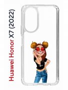 Чехол-накладка Huawei Honor X7 (2022) (638390) Kruche PRINT Smiling