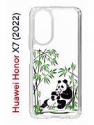 Чехол-накладка Huawei Honor X7 (2022) (638390) Kruche PRINT Панды
