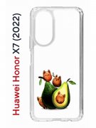 Чехол-накладка Huawei Honor X7 (2022) (638390) Kruche PRINT Авокотики