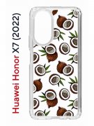 Чехол-накладка Huawei Honor X7 (2022) (638390) Kruche PRINT Кокосы