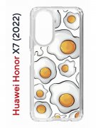 Чехол-накладка Huawei Honor X7 (2022) (638390) Kruche PRINT Глазунья