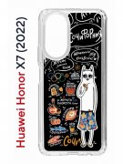 Чехол-накладка Huawei Honor X7 (2022) (638390) Kruche PRINT Кот Сочи