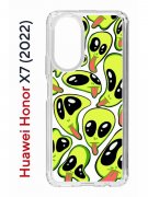 Чехол-накладка Huawei Honor X7 (2022) (638390) Kruche PRINT Инопланетянин