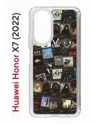 Чехол-накладка Huawei Honor X7 (2022) (638390) Kruche PRINT Плейлисты
