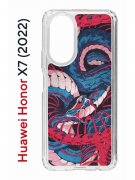 Чехол-накладка Huawei Honor X7 (2022) (638390) Kruche PRINT Японская змея