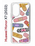 Чехол-накладка Huawei Honor X7 (2022) (638390) Kruche PRINT Милые пластыри