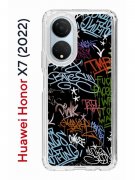 Чехол-накладка Huawei Honor X7 (2022) (638390) Kruche PRINT Граффити