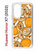 Чехол-накладка Huawei Honor X7 (2022) (638390) Kruche PRINT Апельсины